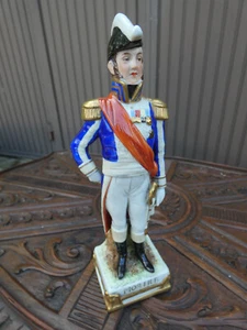 German Scheibe Alsbach porcelain napoleon general Mortier soldier Figurine mark - Picture 1 of 6
