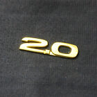 1x Golden Chrome 2.0 Metal Sticker Badge Emblem Decal Racing AWD 3D Limited Type