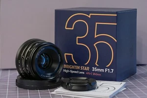 Brightin Star 35mm f1.7 APS-C manual lens E-mount (Sony) - Barely used - Picture 1 of 8