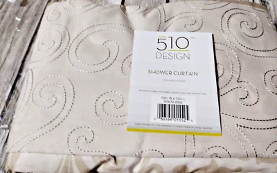 Cortina de chuveiro bordada design 510, 72 x 72 - Imagem 1 de 4