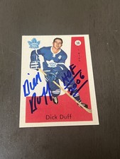 Dick Duff Autographed 2002-03 Parkhurst Reprint #323 “HOF 2006” Maple Leafs NHL