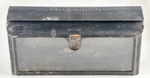 Vintage Metal Simplex US Mail Box Pat Pend Slot Lock Clear Front Panel - Picture 1 of 15