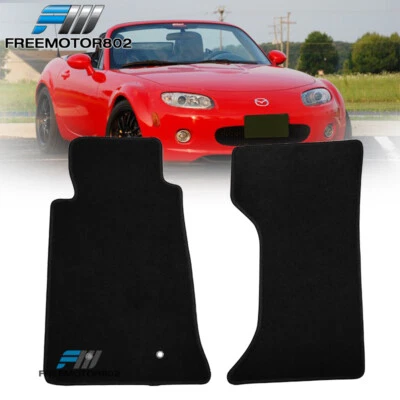 Alfombrillas alfombrillas negras de nailon para Mazda Miata MX-5 cupé 06-15 2 piezas Foto 1 de 4