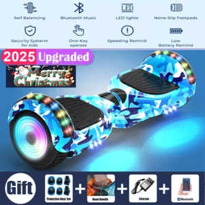 Hoverboard Electric Self-Balancing Scooters Hoover Boards for Kids LED Bluetooth - Picture 1 of 12