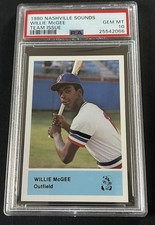 1980 Nashville Sounds Team Issue Willie McGee PSA 10 Gem Mint Cardinals