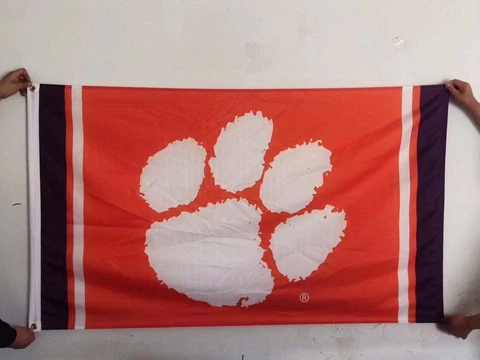 Clemson Tigers Flag ~ Sports Fans ~ Purple Banner ~ Large 3'X5' ~  FREE SHIPPING Cover