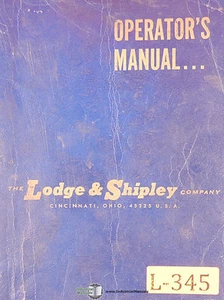 Lodge and Shipley 2CT40 y 2CT24, manual de operaciones de cizallamiento 1970 - Imagen 1 de 1