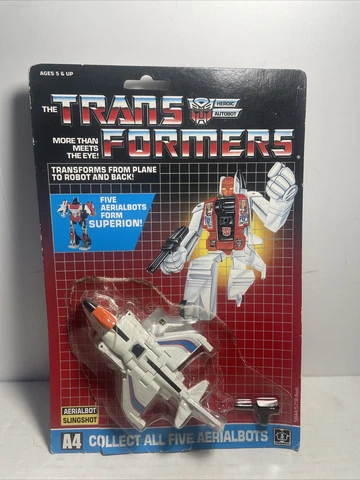 NEW SEALED Transformers G1 Slingshot Vintage 1986 Hasbro Aerialbot Superion Cover