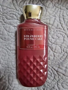 BATH & BODY WORKS STRAWBERRY POUND CAKE SHOWER GEL 10 oz RED Clean Gift NEW NIP - Picture 1 of 1