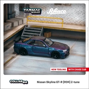 TW x Schuco 1:64 Nissan Skyline GTR R34 Ztune Midnight Purple III - Picture 1 of 1