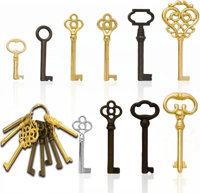 10PCS Universal Skeleton Keys for Vintage Old Furniture, Antique Furniture - Image 1 of 4