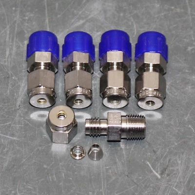 (5) Parker Straight Connectors 2MSC2N-316, 1/8" A-Lok x 1/8" NPT Stainless Steel - Image 1 of 4