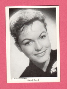 Margit Saad Vintage 1950s Movie Film Gum Card from Germany