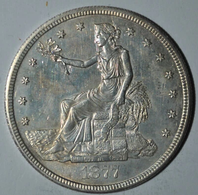 1877-S Trade Dollar   UNC Details  {{{C604 - Image 1 of 4