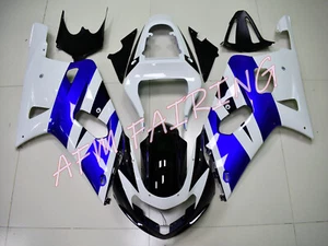 Blue White ABS Injection Mold Bodywork Fairing Kit for GSXR600/750 2001-2003 - Picture 1 of 7