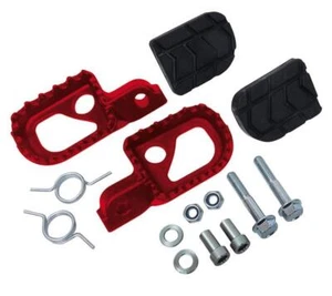 C4 kit Pedane poggiapiedi moto rosse per Beta RR Motard 50 AM6 Power Up 2012-15 - Foto 1 di 2