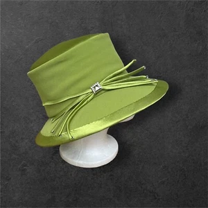 Milano Paris New York Lime Green Hat With Rhinestone Accents  - Bild 1 von 8