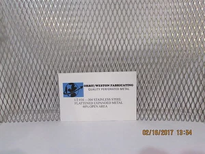 1/2#16  304 STAINLESS FLATTENED  EXPANDED METAL   ---12" X 24" - Picture 1 of 14