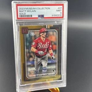 Matt McLain 2023 Topps Museum Collection Gold /299 RC Cincinnati Reds PSA 9 - Picture 1 of 6