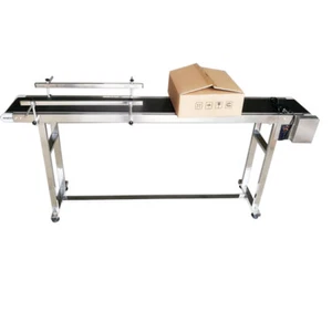 71"x 8" Belt Conveyor 110V Transport Machine Black PVC Belt with Guardrails - Picture 1 of 7