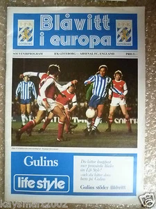 1980 European Cup Winners Cup Match ARSENAL v IFC GOTEBORG, 19 March - Picture 1 of 4