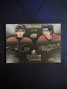 2015 Team Canada Master Collection JOHN TAVARES / MATT DUCHENE Auto #11/15 Rare - Picture 1 of 2