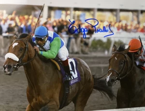 Barbaro photograph signed Edgar Prado autograph Florida Derby 8x10 - Picture 1 of 2