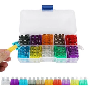 100pcs/Set Car Auto Standard/Medium Blade Fuse 2A~35A Assorted Set w/Puller Kit - Picture 1 of 8