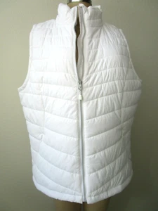DSG WHITE QUILTED PUFFY SLEEVELESS VEST SIZE XL - NEW - Picture 1 of 6
