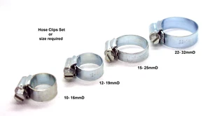 Strong Assorted Hose Clips Set OR size required 10- 16 12- 19 15- 25 22- 32mm D  - Picture 1 of 33