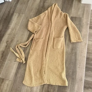 Kashwere Bathrobe WMN XL 50” TALL LONG GOLD Sleepwear Belted Microfiber UNWORN - Picture 1 of 11