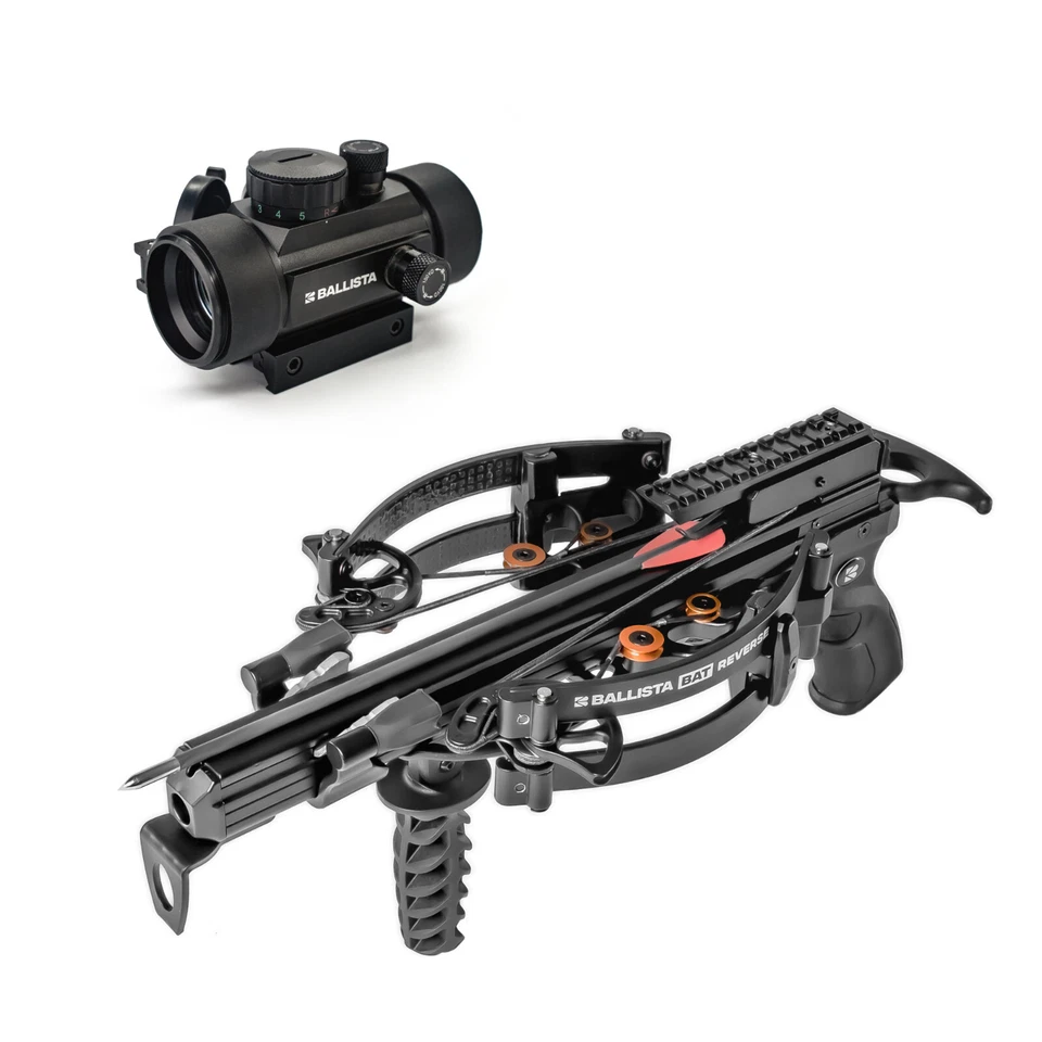 BALLISTA BAT Reverse Crossbow Bundle with 1x 30mm Red Dot Sight Optic
