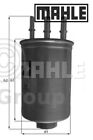 Genuine Mahle Replacement Engine In-Line Fuel Filter Kl 511