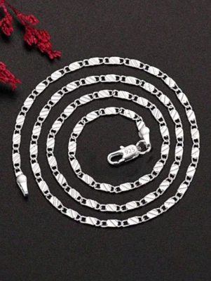 KETTE 925er Sterling versilberte 2mm Halskette Damen &Herren Kinder 40-75 cm - Bild 1 von 4