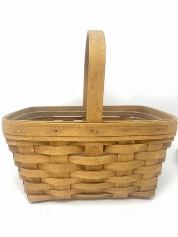 Longaberger Basket 1993 Dresden 11"x8"  5.5" tall With Protector Cover