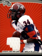 2008 Topps Rookie Progression Game Worn Jsy Silver #LM Leodis McKelvin /179