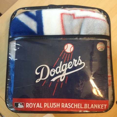 MLB Los Angeles Dodgers Super Soft Royal Plush Raschel Throw Blanket 60"x80" NEW Cover