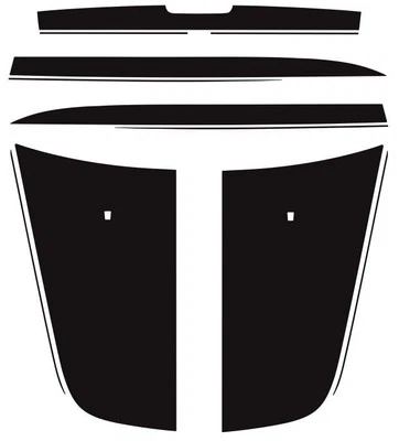 CAPÓ DIVIDIDO Se adapta a: Dodge Charger 2006-2010 3M vinilo gráficos rayas calcomanía Hemi Foto 1 de 4