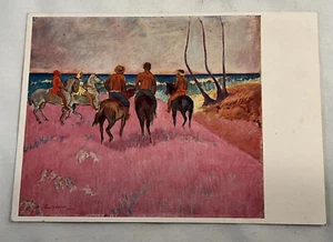 Postcard Riders On The Beach By Paul Gauguin - Printed in Germany - Picture 1 of 4