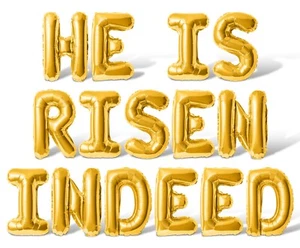 HE IS RISEN INDEED Letter Balloon Banner - Easter Sunday DIY Party Decorations - Picture 1 of 55