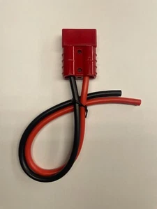 Enchufe rojo 50A para Anderson con silicona de 30 cm 8 AWG. - Imagen 1 de 1