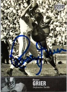 Rosey Grier Signed 1997 Upper Deck Legends Autographed Los Angeles Rams - Picture 1 of 2