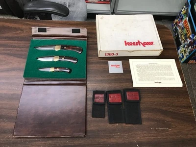 Juego de 3 cuchillos Kershaw Maniago obras maestras 1300-3 hecho en Italia Foto 1 de 4