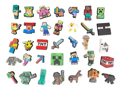 35 Pcs Shoe Charm, Clog Decoration PVC Shoes Decorations mine crafting Boys Girl