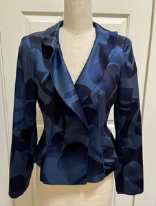 Chaqueta Blazer de Noche Italiana A Medida Armani Collezioni Floral 100% Seda EE. UU. 6 EC - Imagen 1 de 7