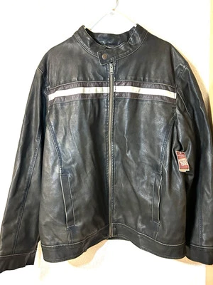 Nueva chaqueta de bombardero de motociclista de cuero sintético marrón Arizona. XL. Bonita chaqueta forrada. Foto 1 de 4