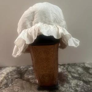 Large 5” Vintage Doll Bonnet Antique German/French. LARGE RUFFLES - Picture 1 of 6
