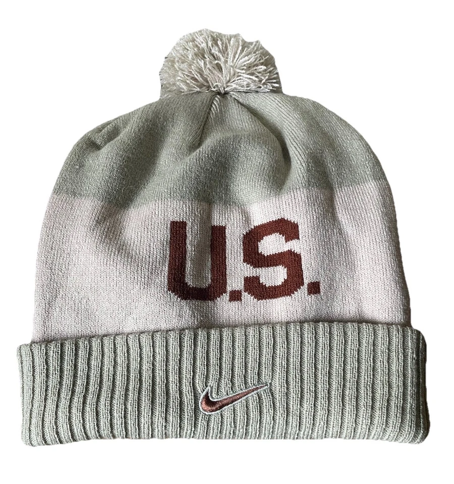 Ejército Negro Caballeros Nike Invierno Sombrero Col Pom Gorro Tostado Oliva Óxido Osfa West Point Foto 1 de 4