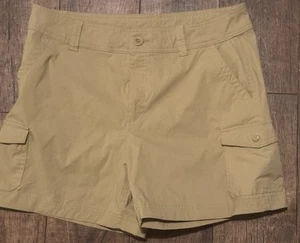 Eddie Bauer Damen-Wandershorts Größe 12 Schrittlänge 4,5 Reise Cargo hellbraun - Bild 1 von 3
