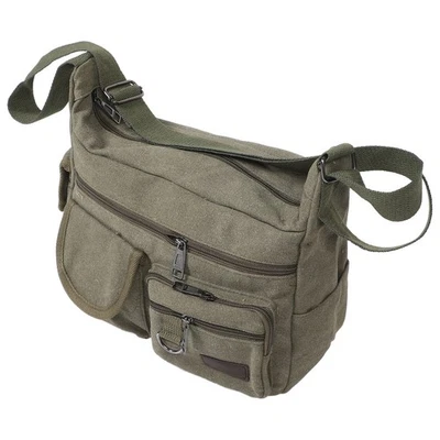  Casual Shoulder Bag Messenger Tote with Pockets Canvas Crossbody Bags for Women - Image 1 of 4